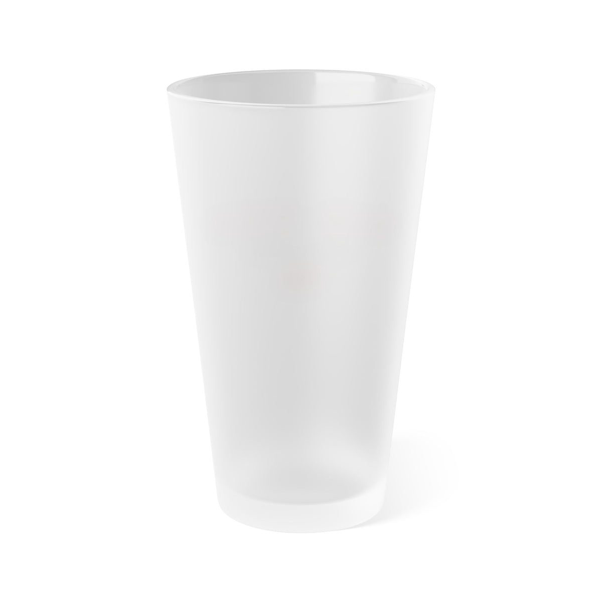FROSTED PINT GLASS BIG RED