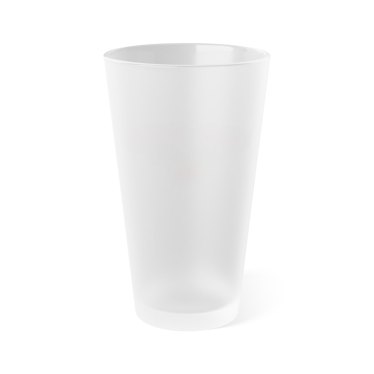 FROSTED PINT GLASS BIG RED